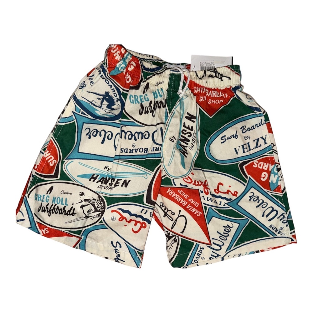 NWT Jams World Surfline Retro Boys Shorts S Surfboard